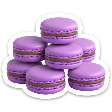 soft purple macaroons sticker