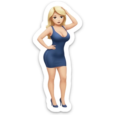 fullbody naked busty blonde pawg buxom bending over nsfw sticker