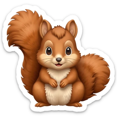 Squirrel blushing sticker