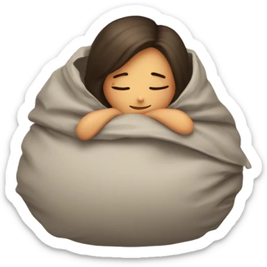 Girl sleep in big bag sticker