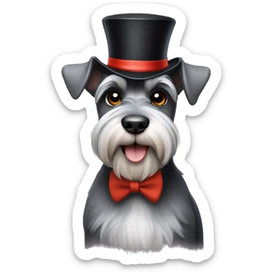 Schnauzer magician  sticker