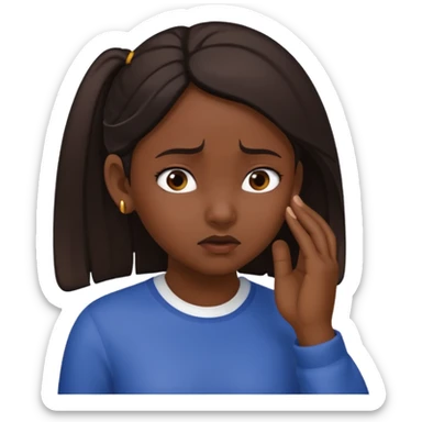 👧🏾👂🏾🤏🏾 pinching ear girl sticker