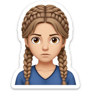 Black Annabeth Chase her head full of braids all over brow hair sticker