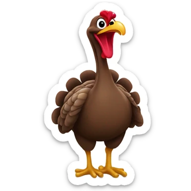 Turkey doing the Cupid shuffle sticker