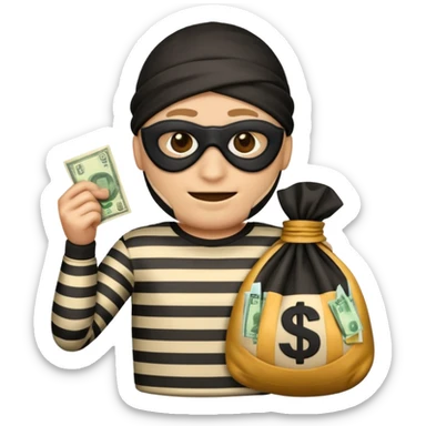 Creat a robber emoji sticker