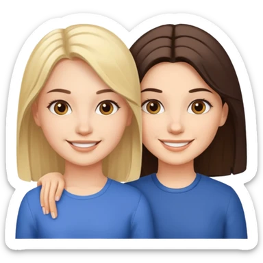 two sisters – Sonya and Taya (there is a general similarity, but they look different) sticker