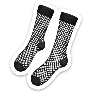 black fishnet socks sticker
