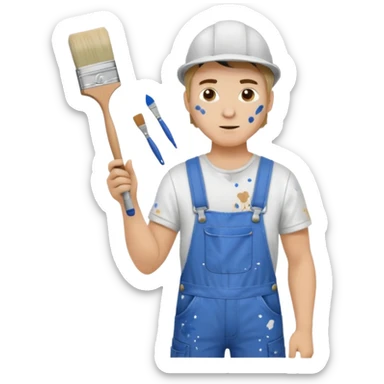  hitler working as a painter decorator sticker