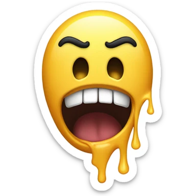 Crying screaming emoji  sticker