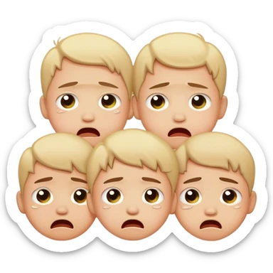 Enfants pleurant de toute ses forces  sticker