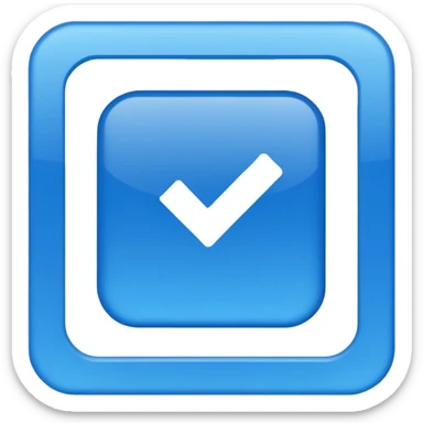 Make an emoji of a blue check verification logo in the top left corner make it a 48x48 sticker