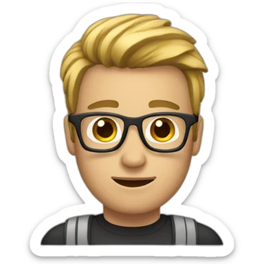 a guys with mobile sticker