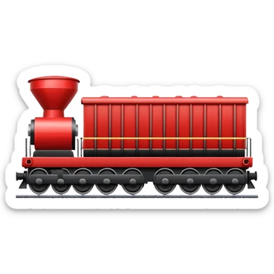 A cargo train, classic emoji style, variant 3 sticker