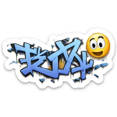 graffiti for the school building with the inscription Haabneeme Kool sticker