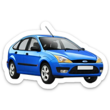 car ford focus 1999 in blue five doors sticker