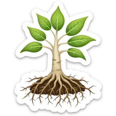 baby plant roots sticker