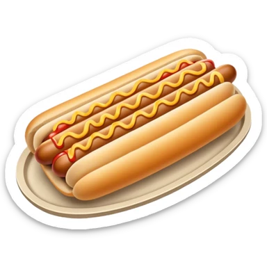 hot dog with french fries on a tray sticker