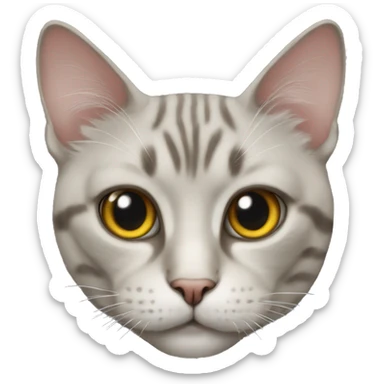 realistic cat with slit eyes sticker
