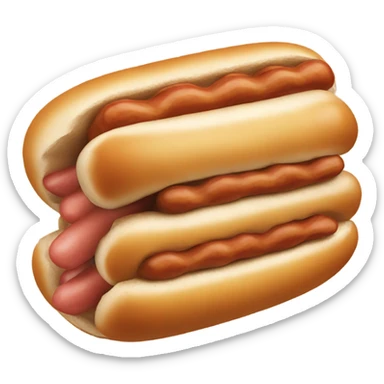 Hotdog with lots of wrinkles and hairs sticker