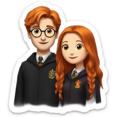 Harry Potter et Ginny Weasley sticker