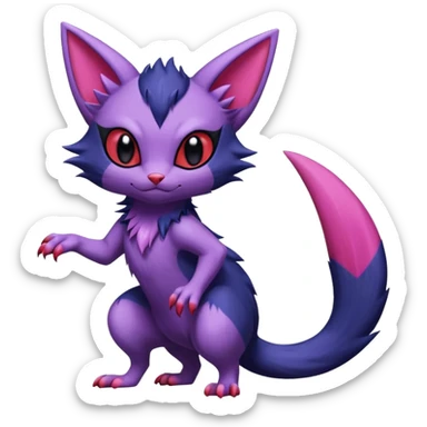 Sneasel-Purrloin-Fakémon-hybrid-creature (full body)  sticker