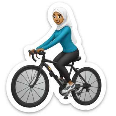 Hijabi-cyclist-instructor-on-bike sticker