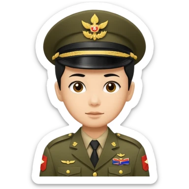 thai soldier short hair sticker