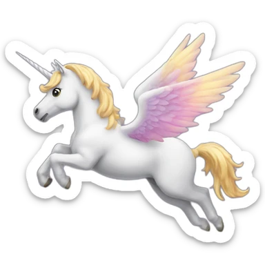 flying unicorn sticker
