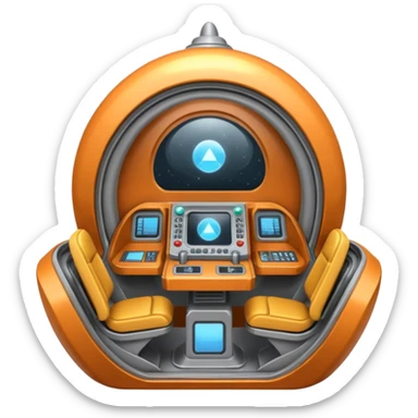 Escape pod in a space ship  sticker