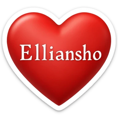 Make a love heart say Elijah omotesho sticker