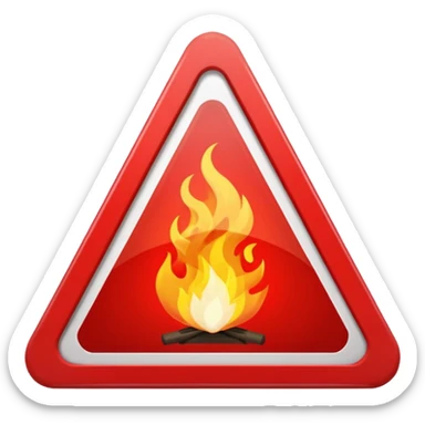 fire hazard sign sticker