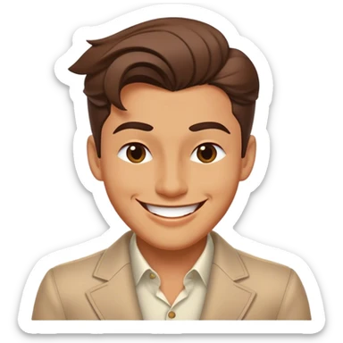 A confident man with a charming smile, a stylish outfit, and a playful or flirty demeanor. He stands with a relaxed posture, winking at someone, exuding an air of charm and charisma. His appearance is well-groomed, and he gives off a confident yet mischievous vibe sticker