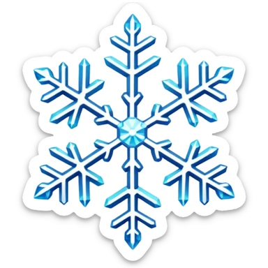 snowflake with different color  sticker