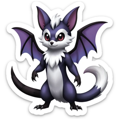Shiny Dark Furret-Absol-Noibat-Noivern-Hybrid (Full body) sticker