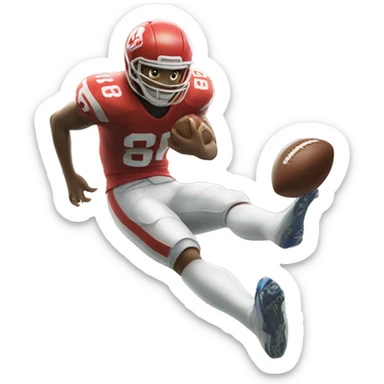Football player kicking a field goal  sticker