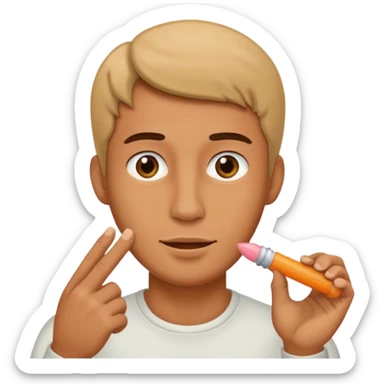 Penis with a man stroking it sticker