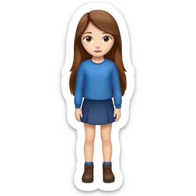 High resolution of ful body girl sticker