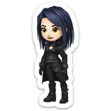 goth brigitta,overwatch,full body sticker