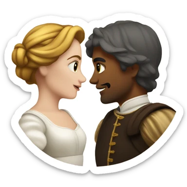 Romeo and Juliet of European appearance sticker