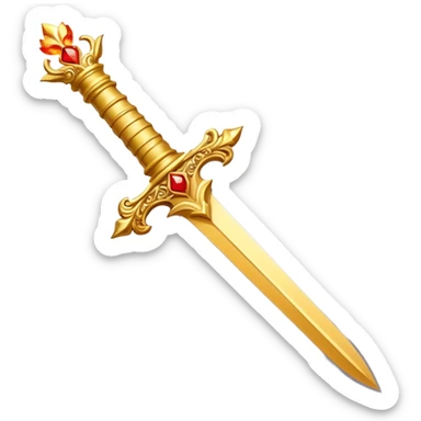 Beautiful royal looking but fiery dagger sticker