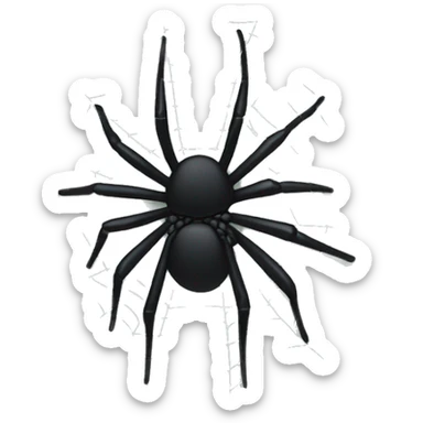Black spider web sticker