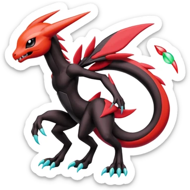 Colorful Cool Badass  Meloetta-Venom-Guilmon-Darkrai-Pokémon-Fakémon-fusion-hybrid-creature sticker