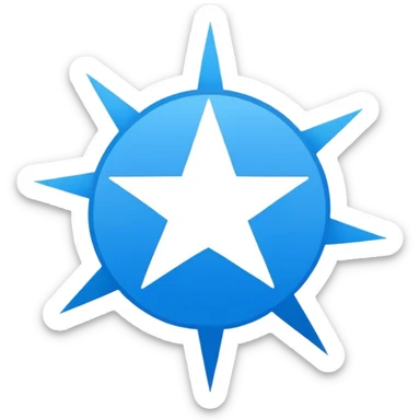 Open star burst circle colour if it it blue #0095F6 And and white tick symbol i.e its should be like instagram verified blue tick sticker