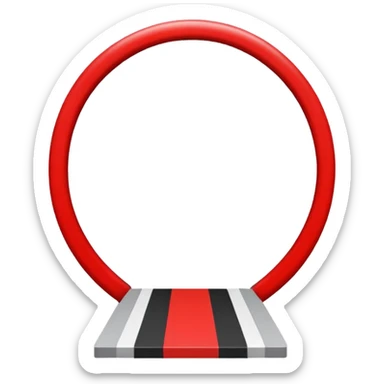 Représente moi une borne kilométrique rouge et blanche avec le chiffre N7. le bas est un rectangle blanc et le haut est en demi cercle rouge ayant la même largeur que le rectangle blanc. sticker