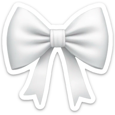 white bow sticker