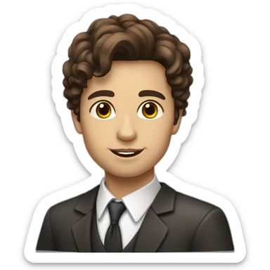 brazilian white young lawyer with good brown hair sticker