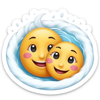 An emoji that's feeling a whirlpool of happiness. Blushing and feeling in love. Grinning and smiling and making a kissy face. Something sweet and perfect to send to someone you love. Not a familiar love something deep and profound. Something unique. sticker