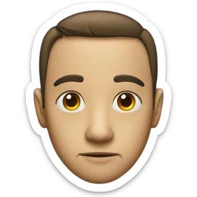 Suspicious look sticker