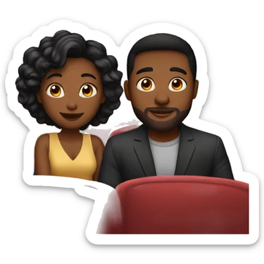 couple date in theater sticker