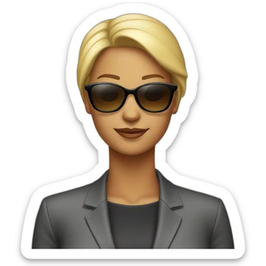 a boss ass vp female in sunglasses sticker